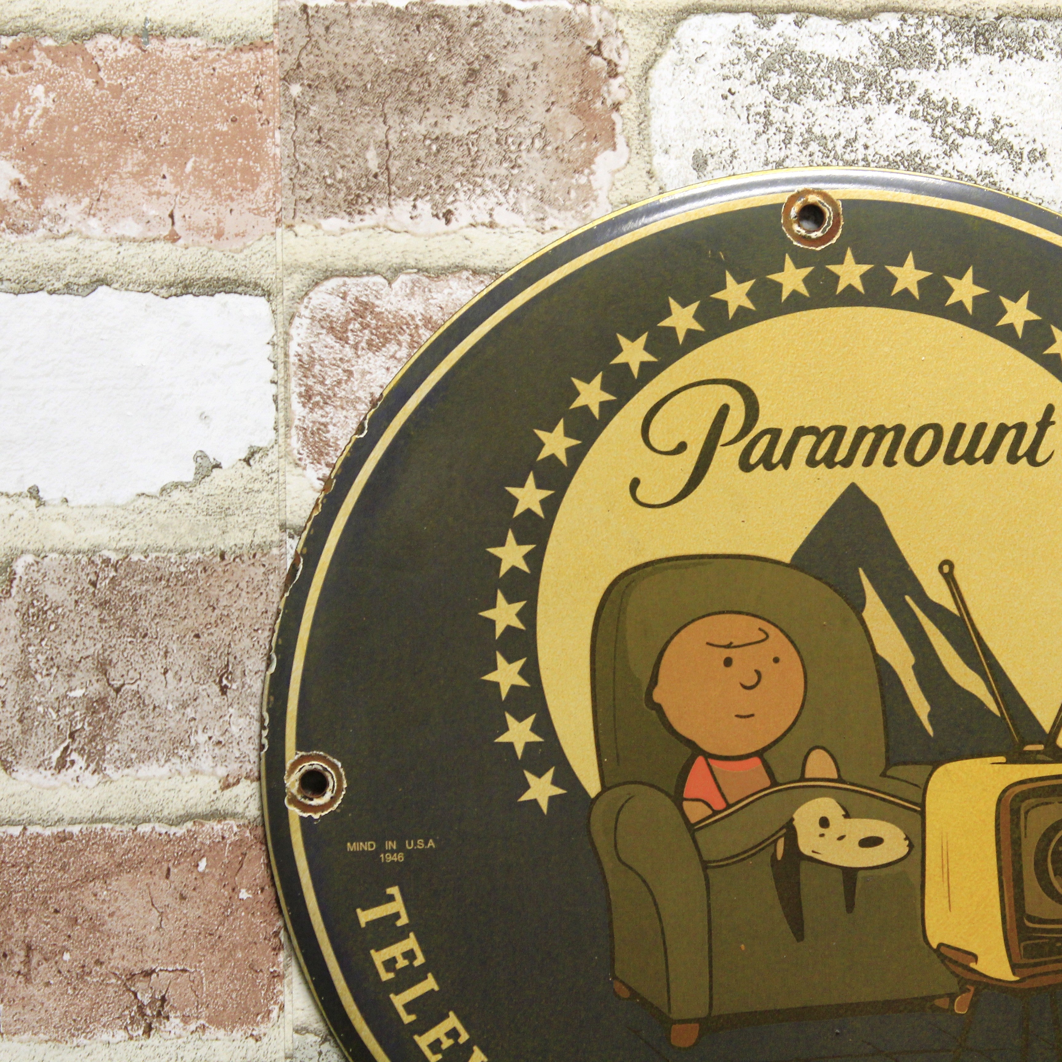 Paramount Television Productions Porcelain Enamel Sign (12in)