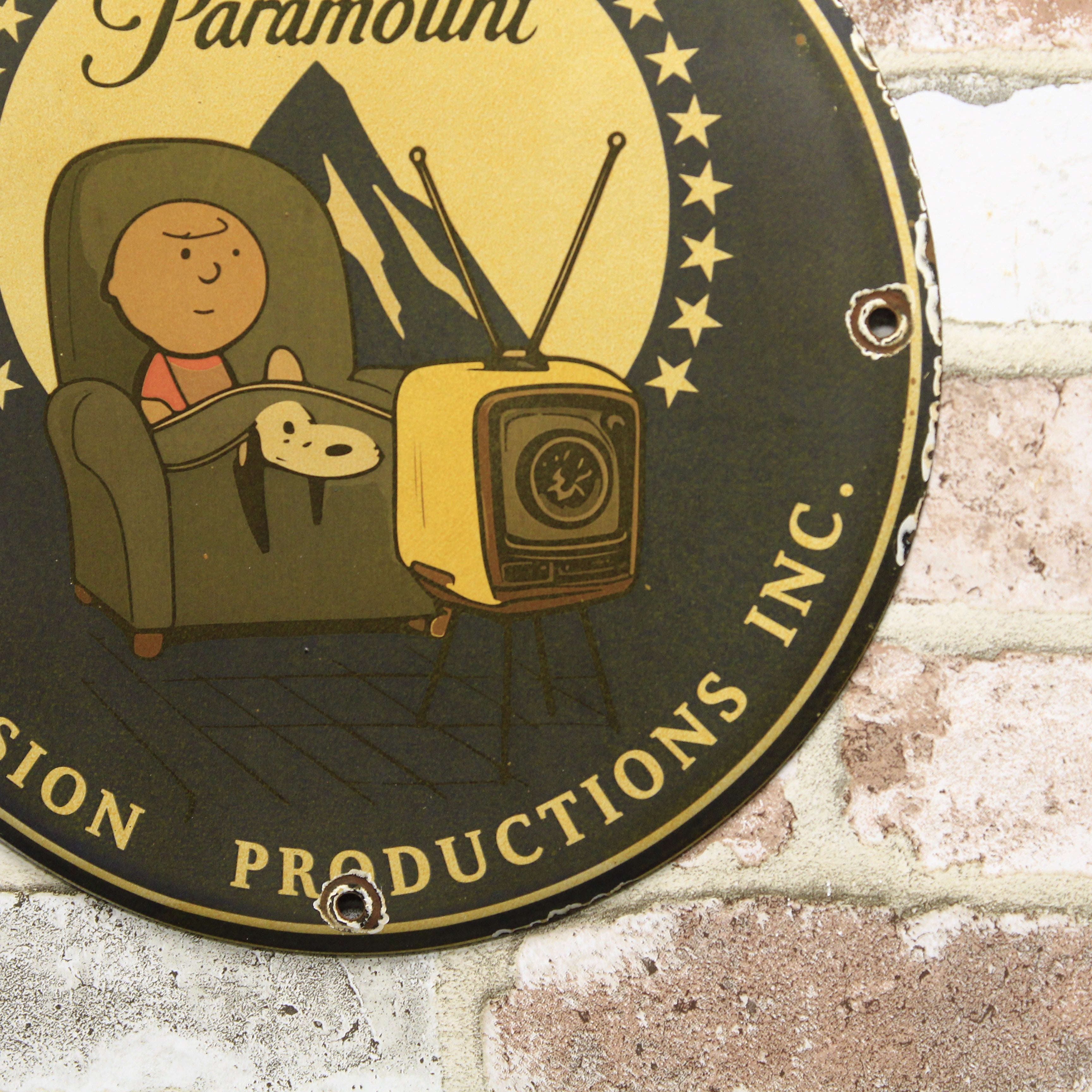 Paramount Television Productions Porcelain Enamel Sign (12in)