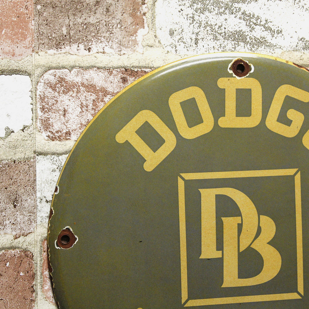 Dodge Service Vintage Porcelain Enamel Sign (12in)