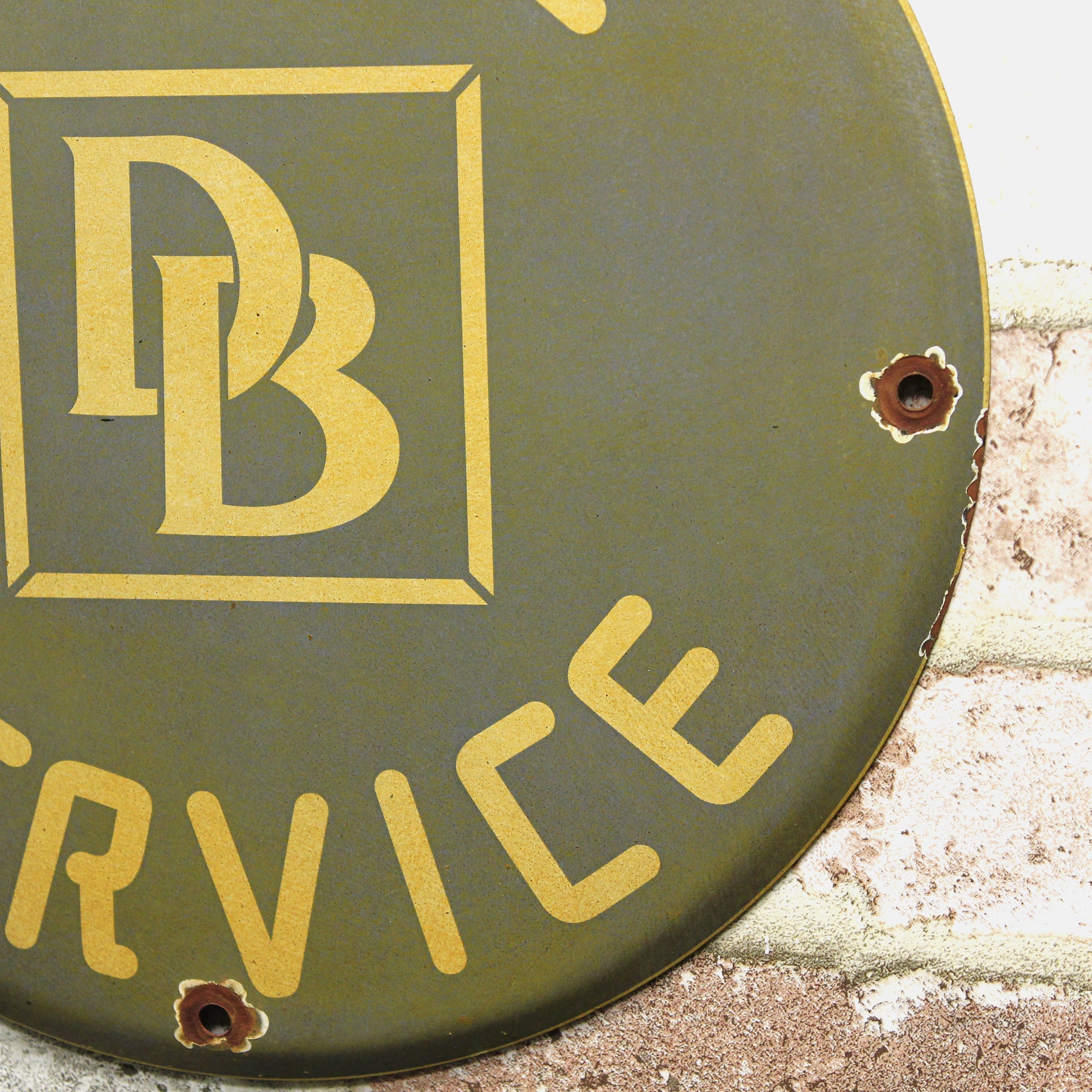 Dodge Service Vintage Porcelain Enamel Sign (12in)