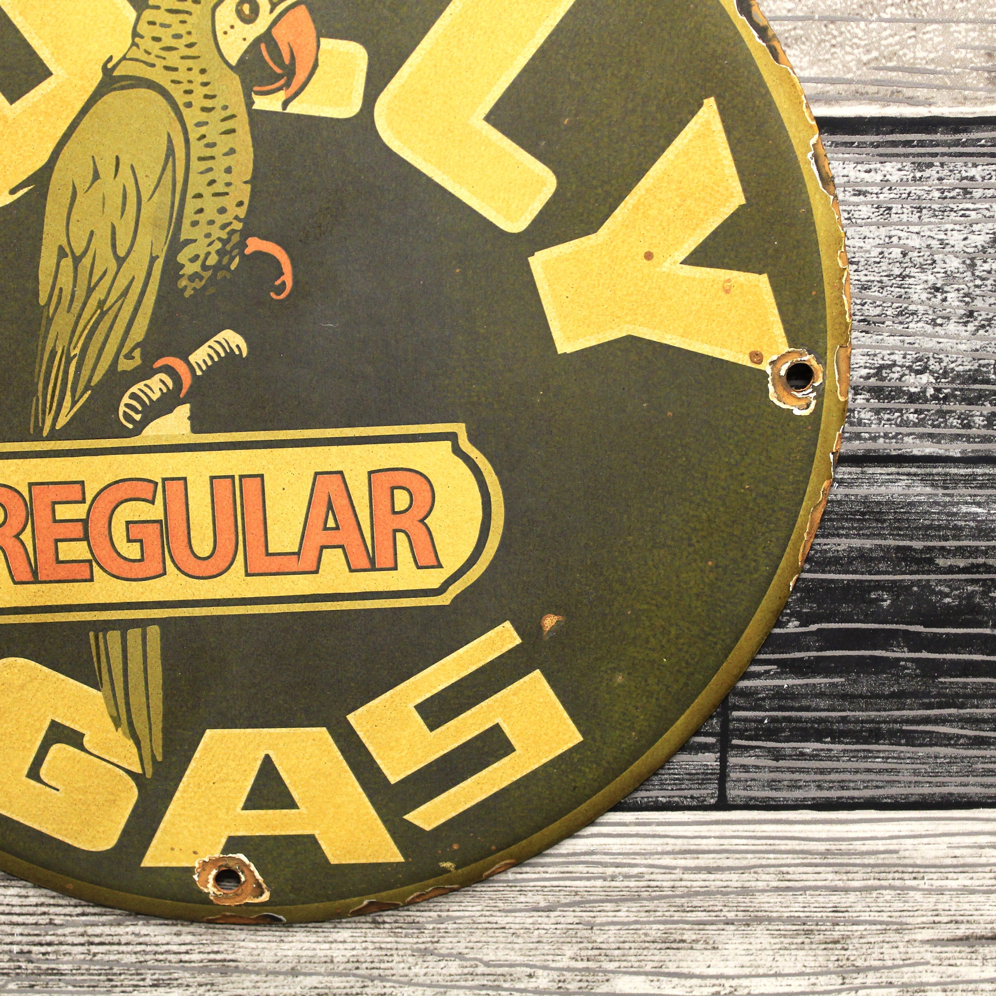 Polly Regular Gas Porcelain Enamel Sign (12in)