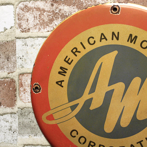 American Motors Company Vintage Porcelain Enamel Sign (12in)