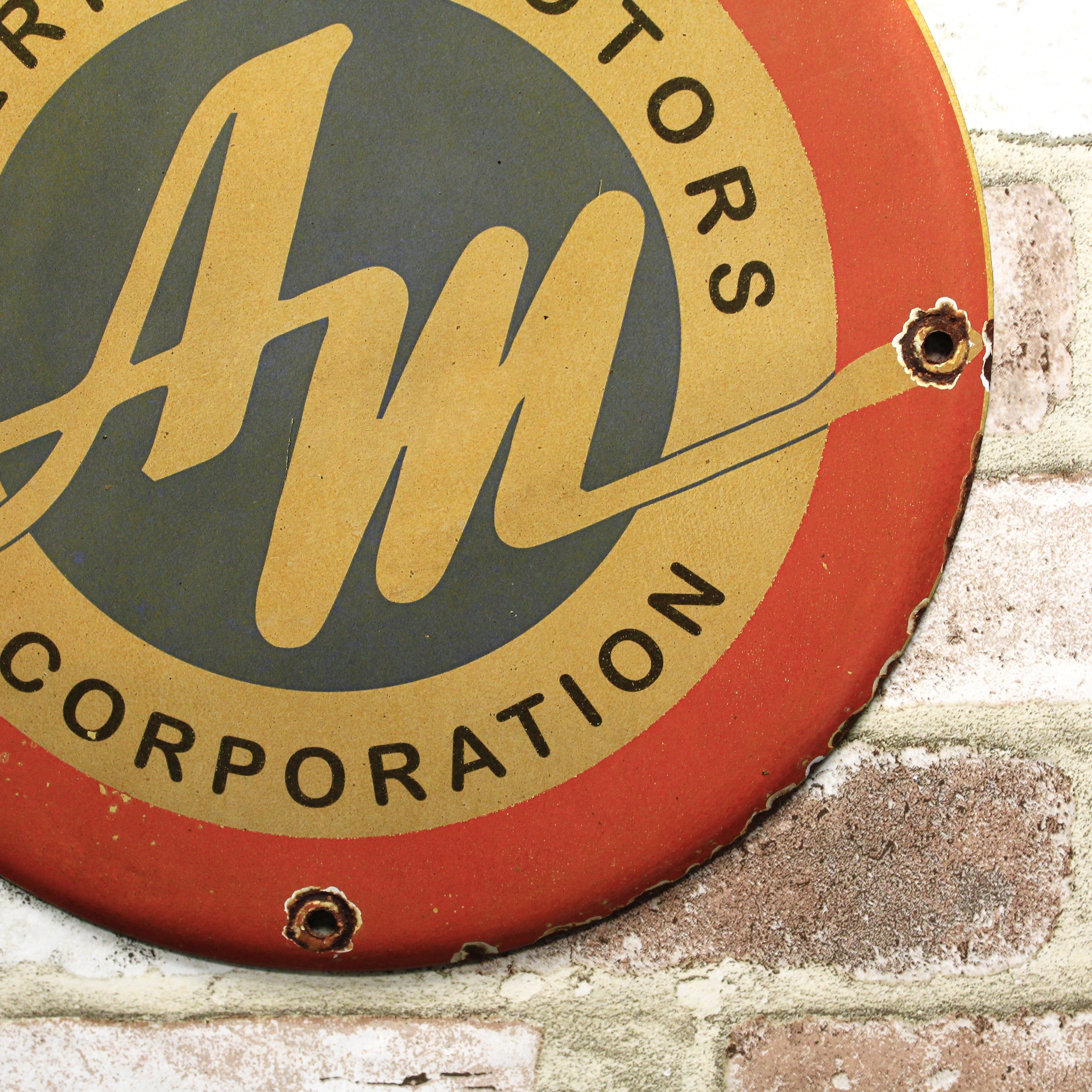 American Motors Company Vintage Porcelain Enamel Sign (12in)