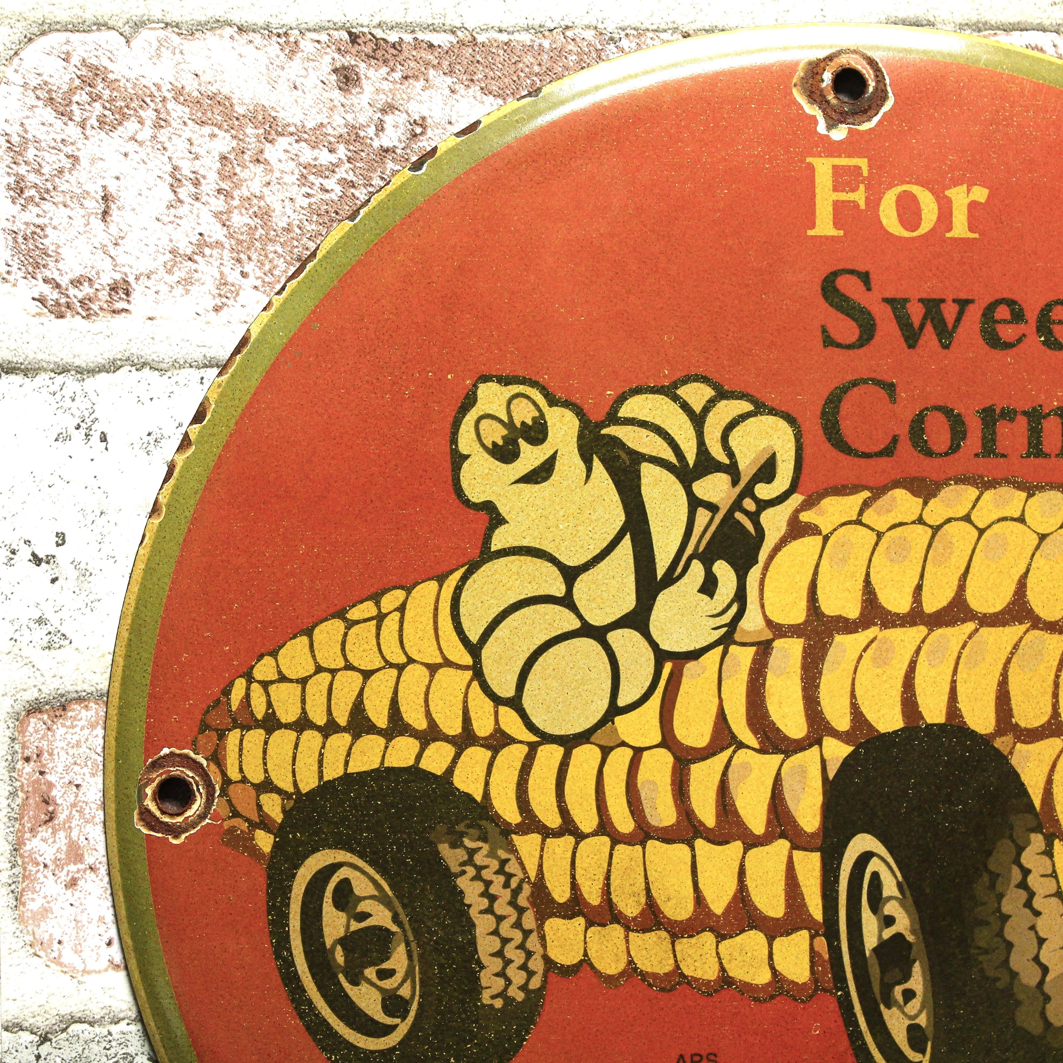 Michelin Tires for Sweet Cornering Bibendum Porcelain Enamel Sign (12in)