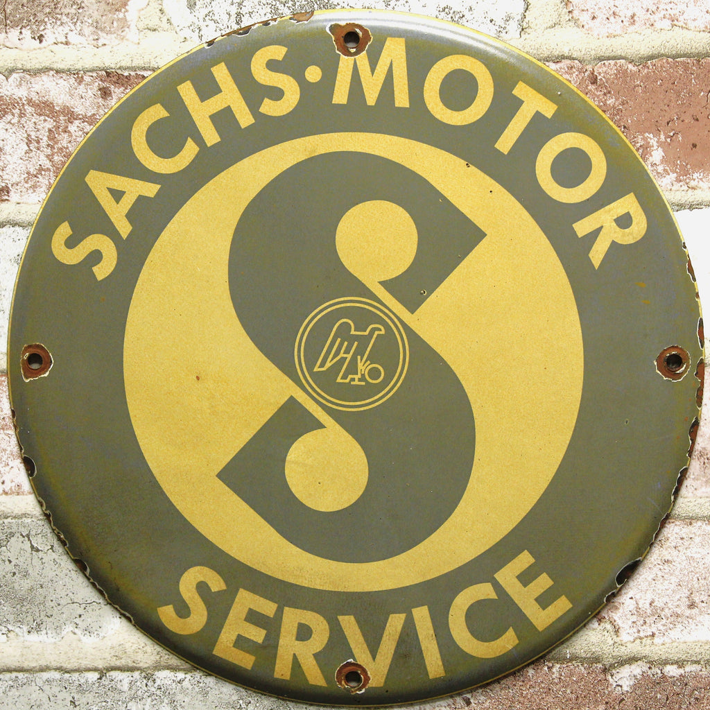 Sachs Motor Service Porcelain Enamel Sign (12in)