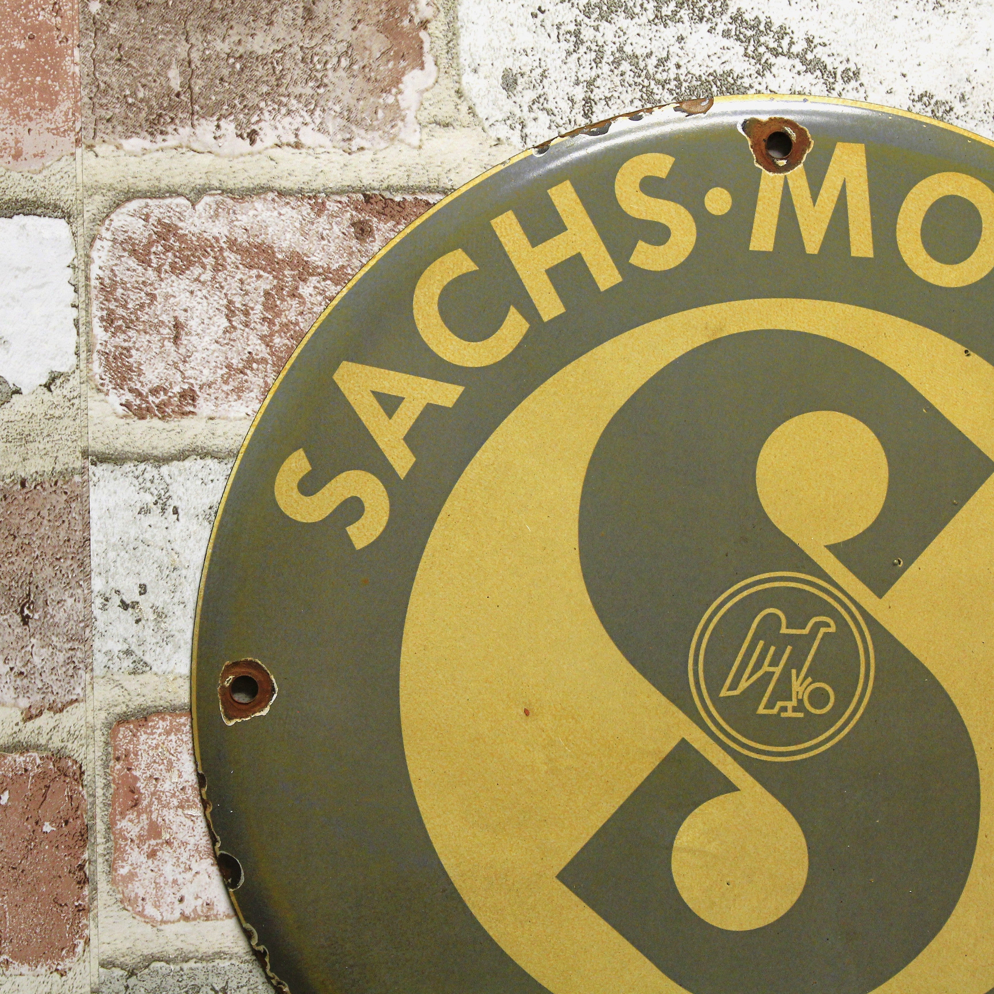 Sachs Motor Service Porcelain Enamel Sign (12in)