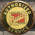 Buick Authorized Service Porcelain Enamel Sign (12in)