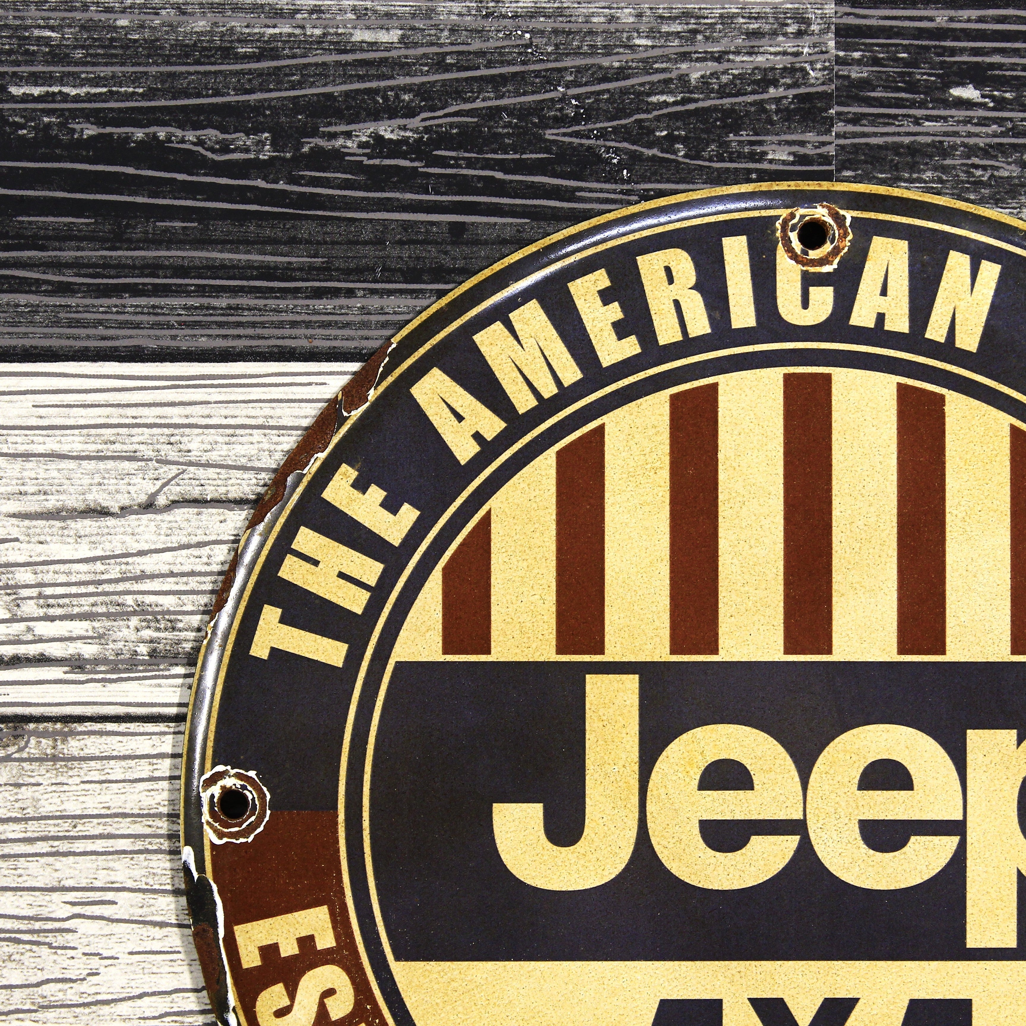 Jeep 4x4 American Legend Since 1941 Porcelain Enamel Sign (12in)