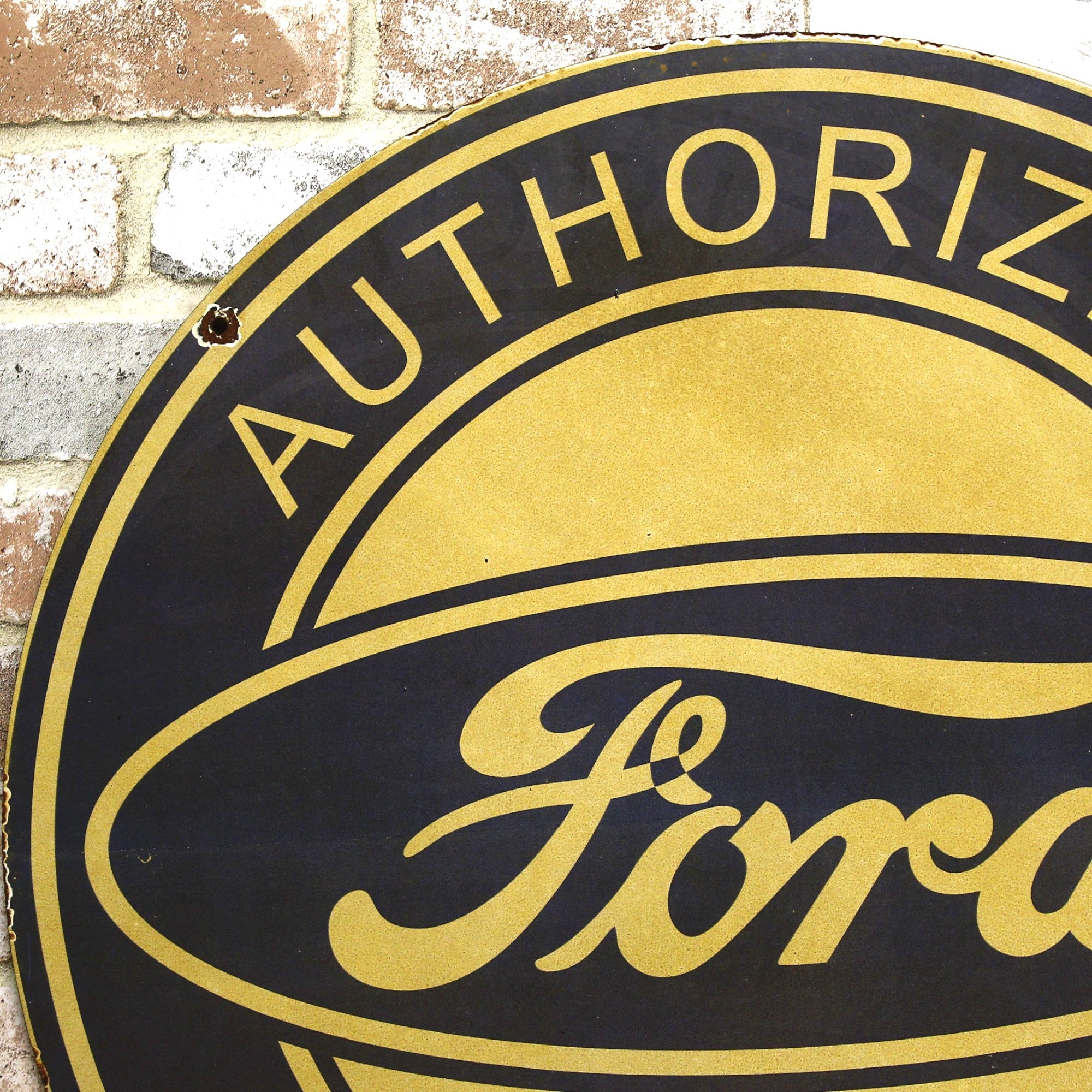 2Ft Ford Authorized Service Design Porcelain Enamel Sign (24-Inch)
