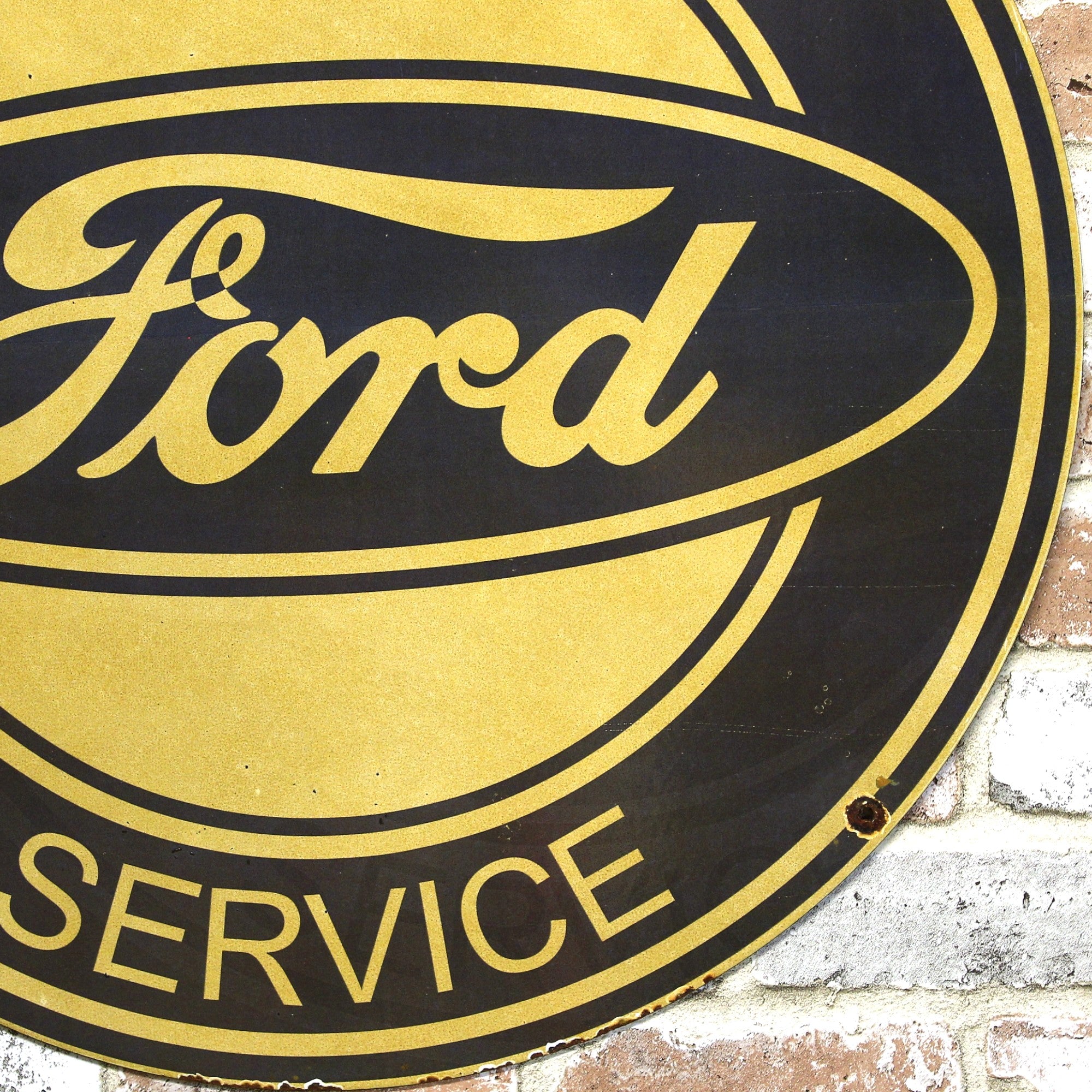 2Ft Ford Authorized Service Design Porcelain Enamel Sign (24-Inch)