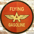 2Ft Flying A Gasoline Vintage Porcelain Enamel Sign (24-Inch)