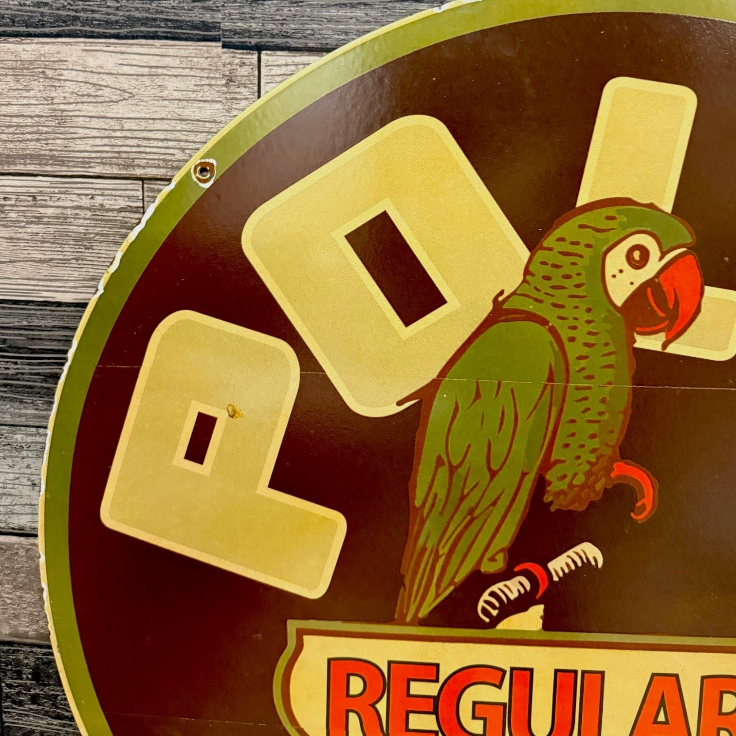 Polly Regular Gas Large Porcelain Enamel Station Sign