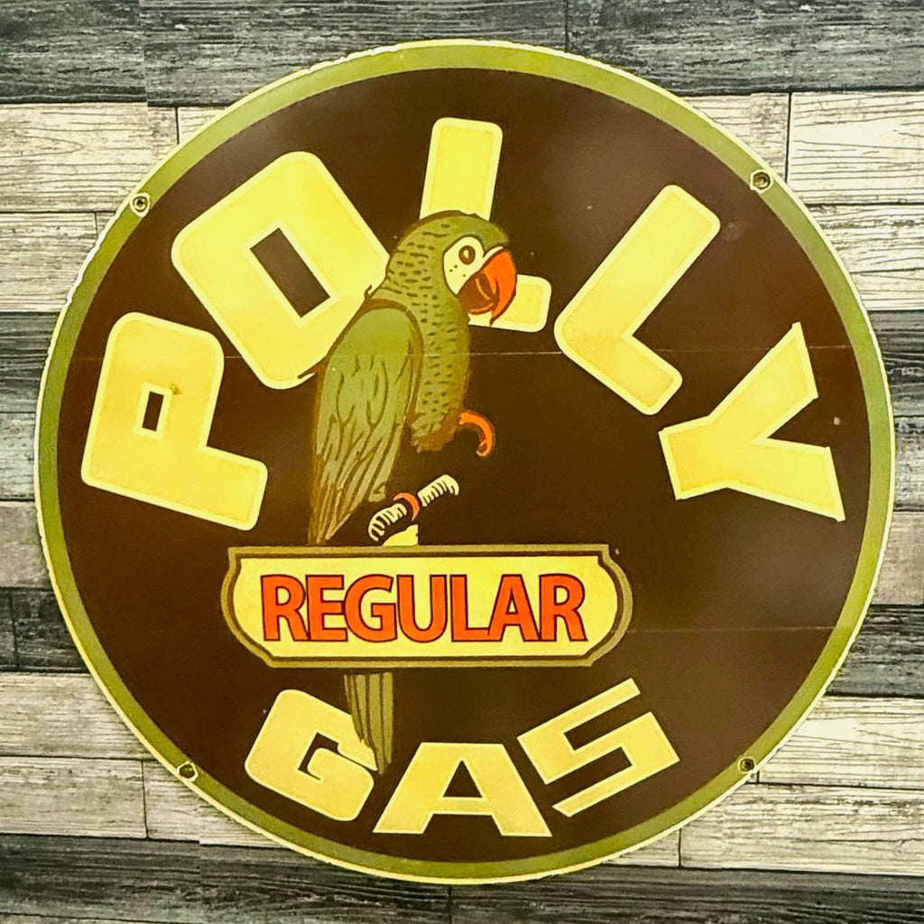 Polly Regular Gas Large Porcelain Enamel Station Sign