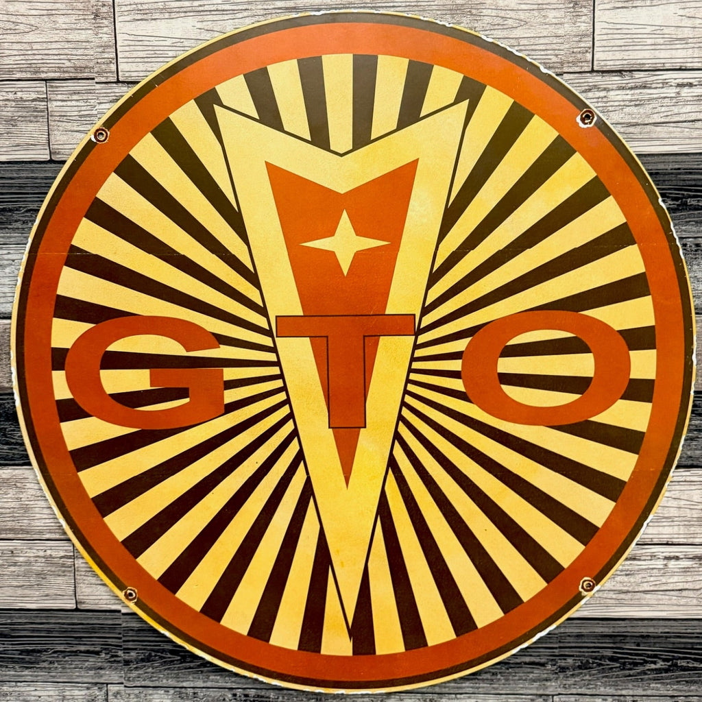 GTO Victory Emblem Large Porcelain Dealership Advertising