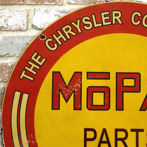 2Ft Mopar Parts Division Chrysler Corporation Porcelain Enamel Sign (24-Inch)