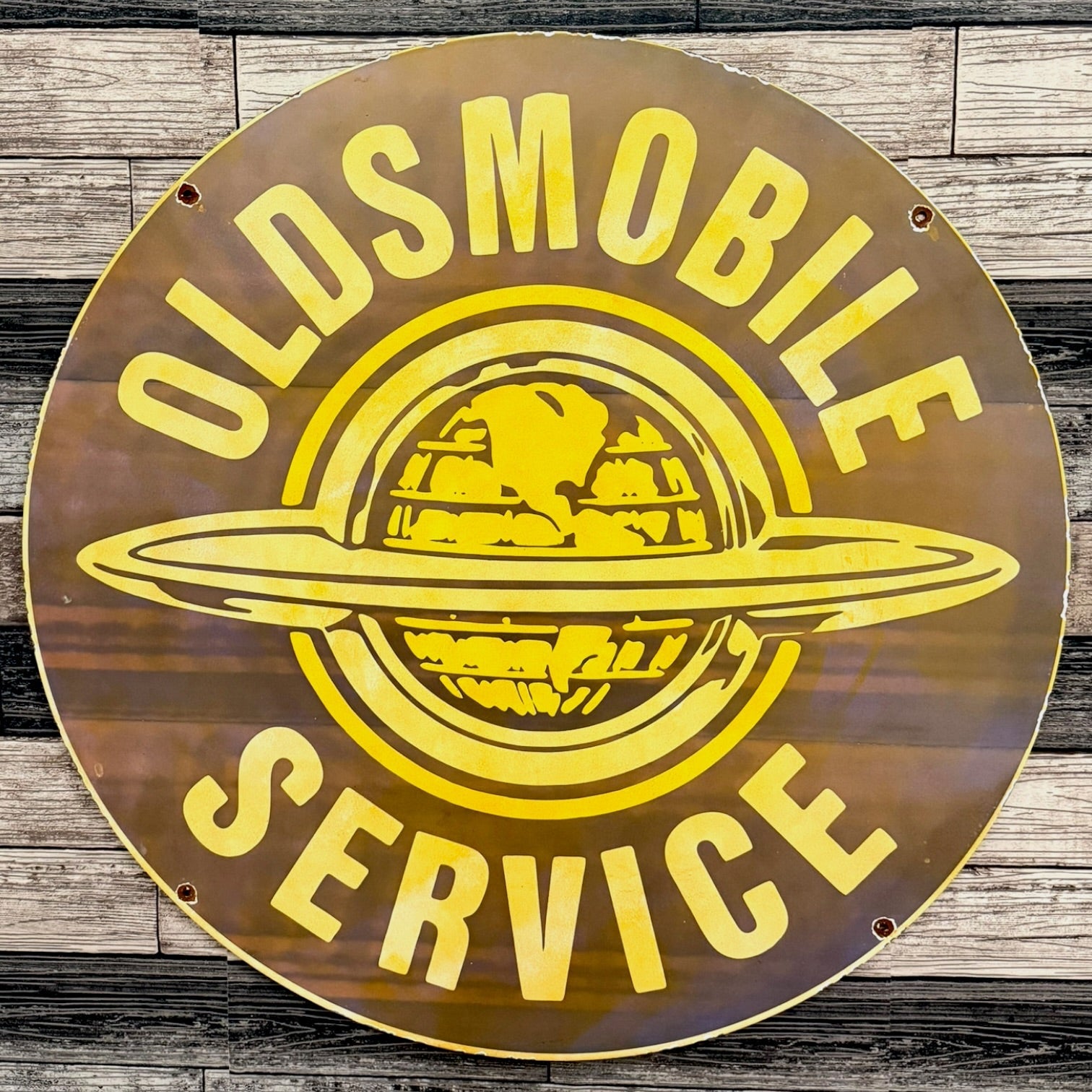 Oldsmobile Dealership Large Porcelain Enamel Advertising