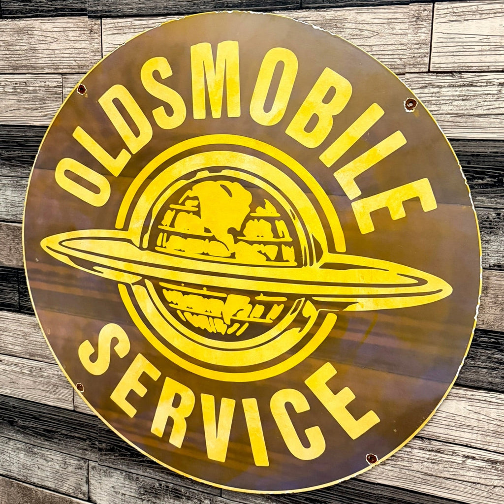 Oldsmobile Dealership Large Porcelain Enamel Advertising