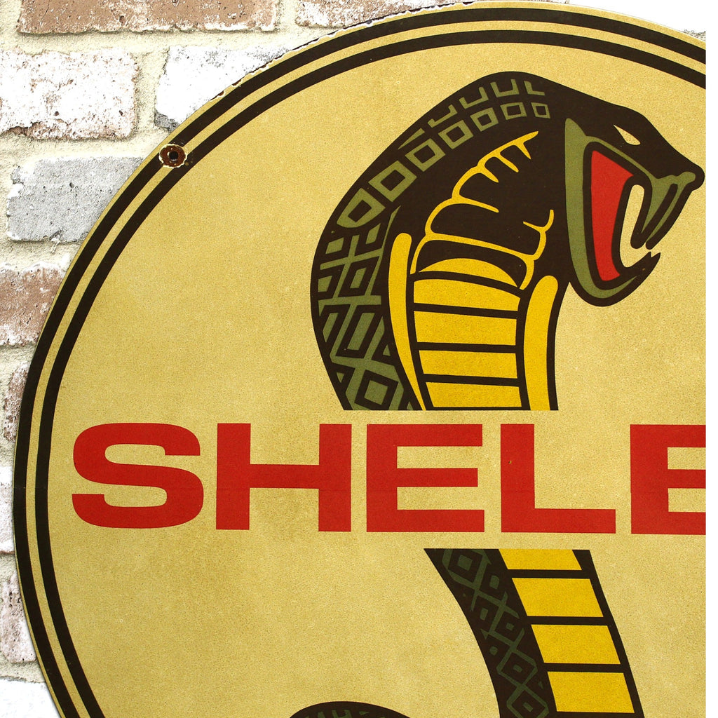 2Ft Ford Shelby Cobra Porcelain Enamel Sign (24-Inch)