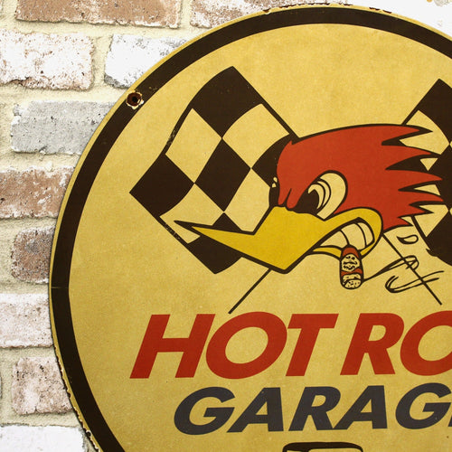 2Ft Hot Rod Garage Mr. Horsepower Porcelain Enamel Sign (24-Inch)