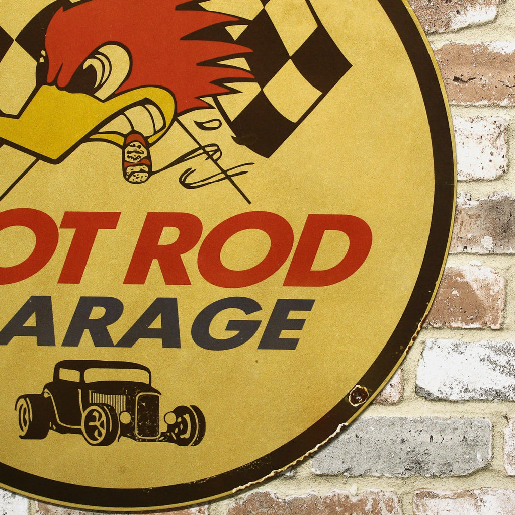2Ft Hot Rod Garage Mr. Horsepower Porcelain Enamel Sign (24-Inch)
