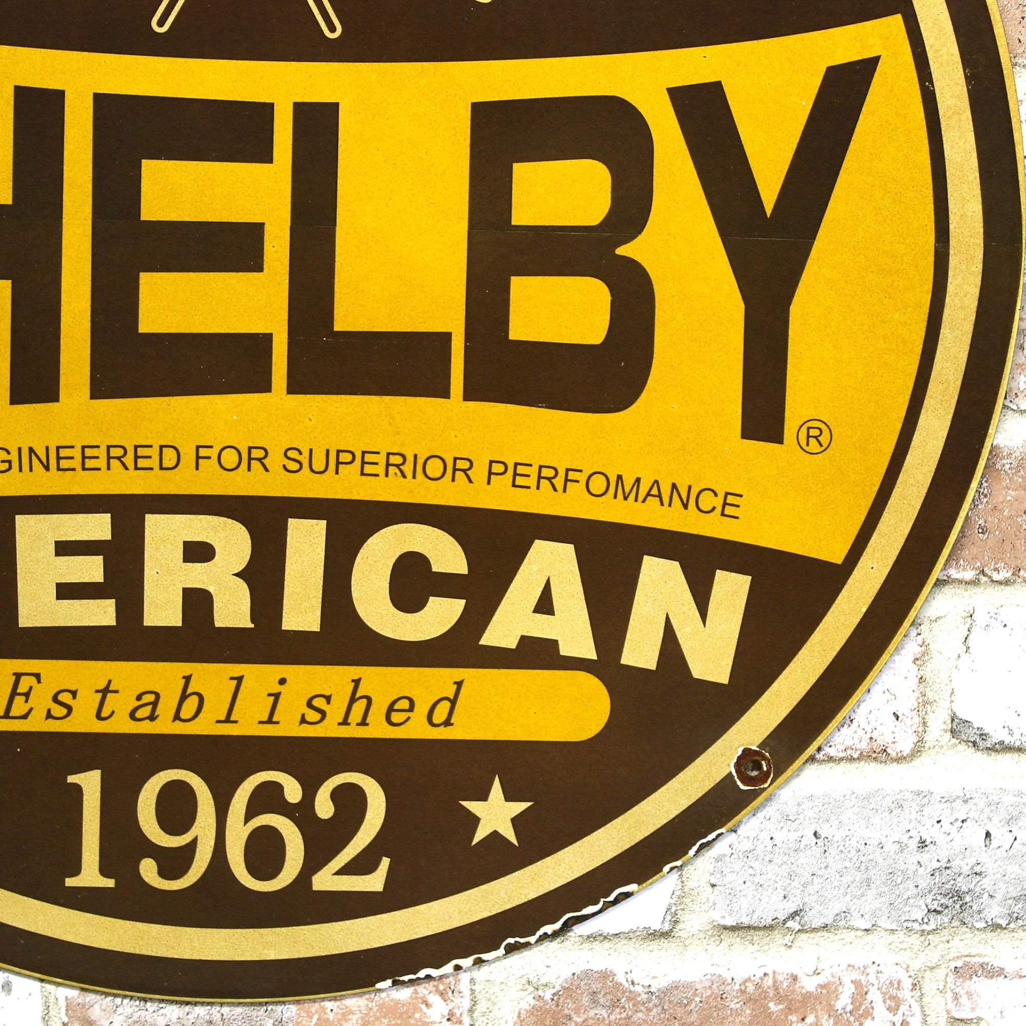 2Ft Shelby American Racing 1962 Porcelain Enamel Sign (24-Inch)