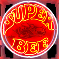 Super Bee Single-Sided Neon Porcelain Box Sign