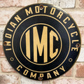IMC Motorcycles Vintage Porcelain Enamel Sign 12-Inch