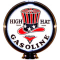 High Hat Gasoline Lighted Globe Gas Pump Topper