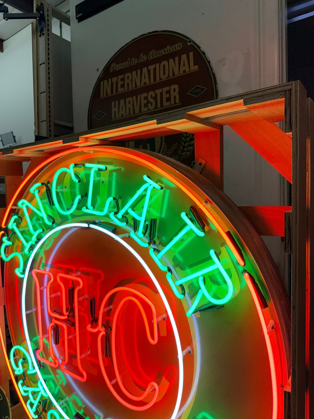 Sinclair HC Gasoline Neon Porcelain Sign with Can