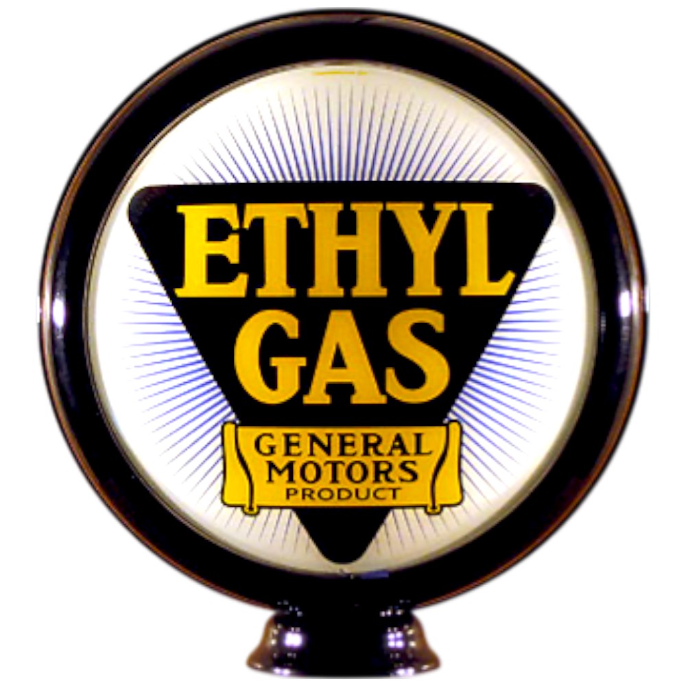 Ethyl Gas Lighted Globe Gas Pump Topper
