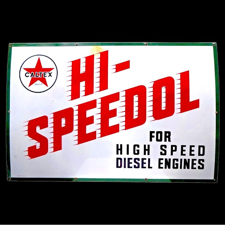 Caltex Hi-Speedol Porcelain Enamel Vintage Metal Reproduction