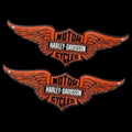 Harley Davidson Wings Die Cut Porcelain Vintage Metal Sign