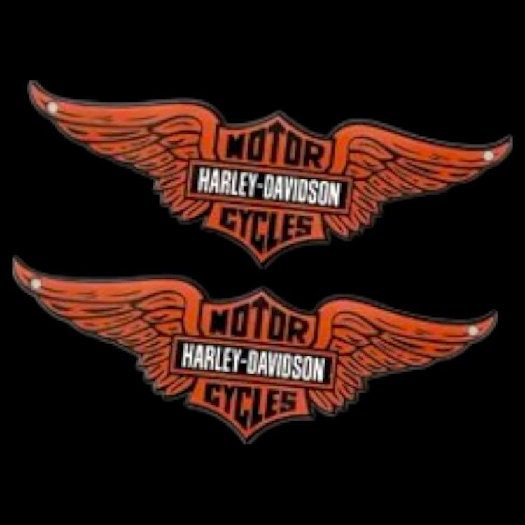 Harley Davidson Wings Die Cut Porcelain Vintage Metal Sign