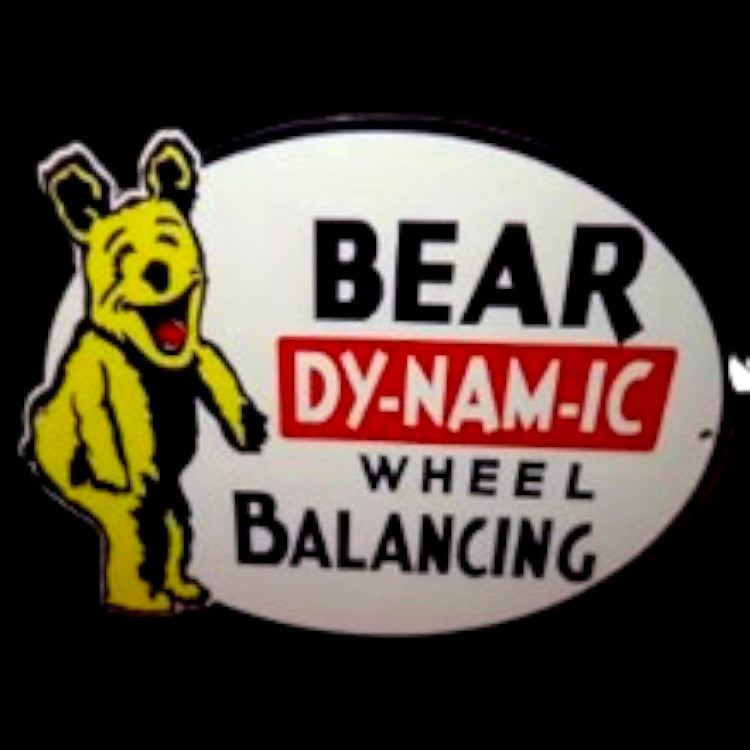 Bear Dynamic Service Die Cut Porcelain Vintage Metal Sign