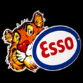 Esso Tiger Face Die Cut Porcelain Vintage Metal Sign