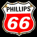 Phillips 66 Shield Die Cut Porcelain Vintage Metal Sign