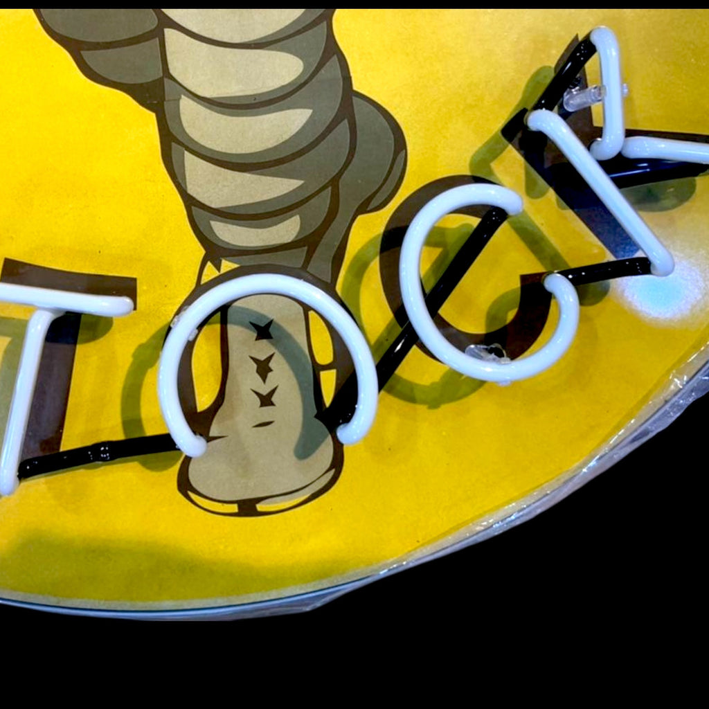 Michelin Man Stock Tires Neon Porcelain Enamel Sign