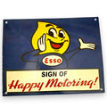 Esso Happy Motoring  Porcelain Enamel Vintage Metal Reproduction