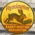 Remington Rabbit Hunting Large Porcelain Dealership Advertising