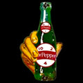 Dr. Pepper Bottle Die Cut Porcelain Vintage Metal Sign