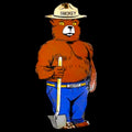 Smokey the Bear Die Cut Porcelain Vintage Metal Sign