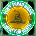Don't Tread on Me Single-Sided Neon Porcelain Box Sign