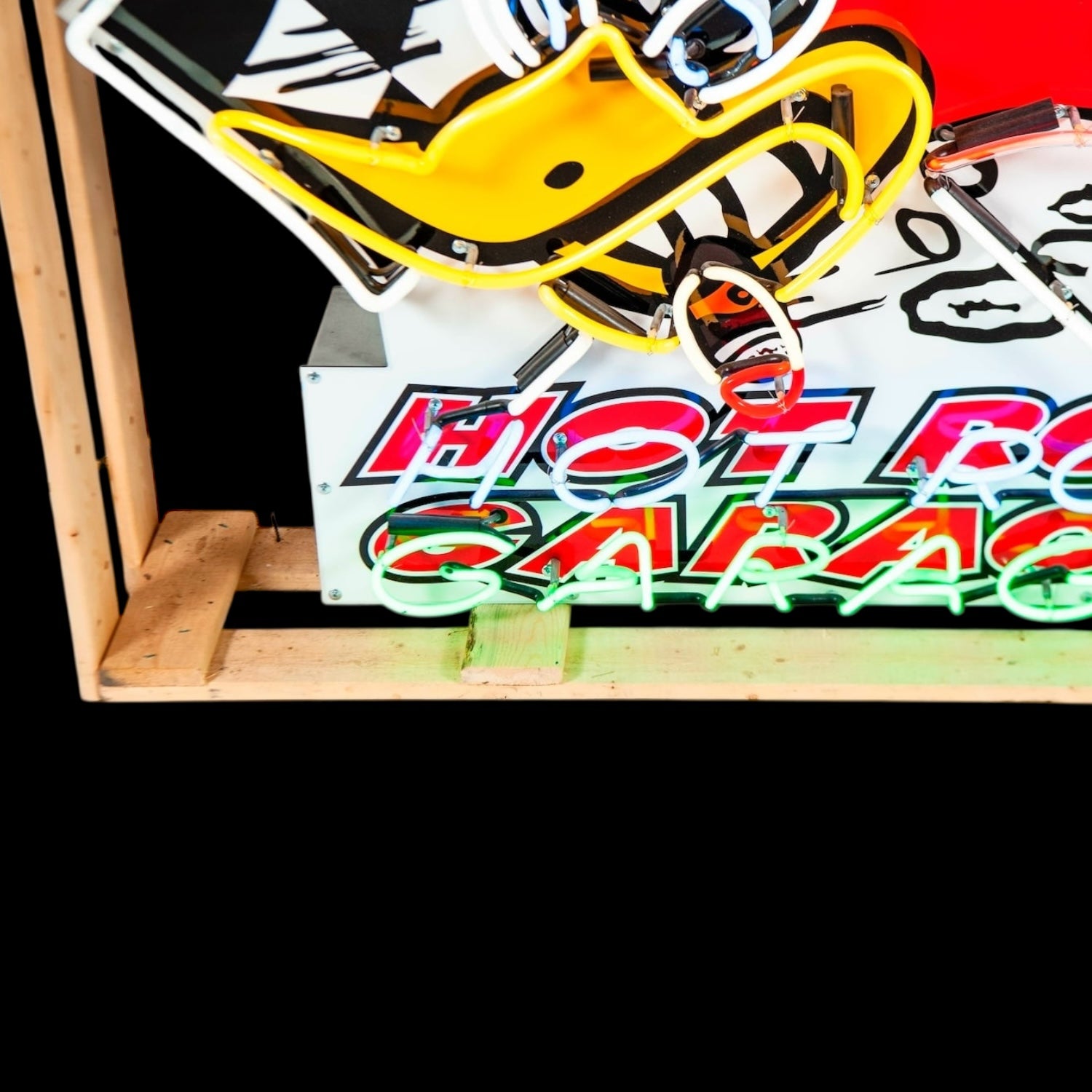 Mr. Horsepower Large Neon Sign - Vintage Hot Rod Garage - Real Glass, Porcelain, Die Cut Can