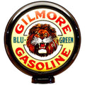Glimore Gasoline Blu Green Lighted Globe Gas Pump Topper