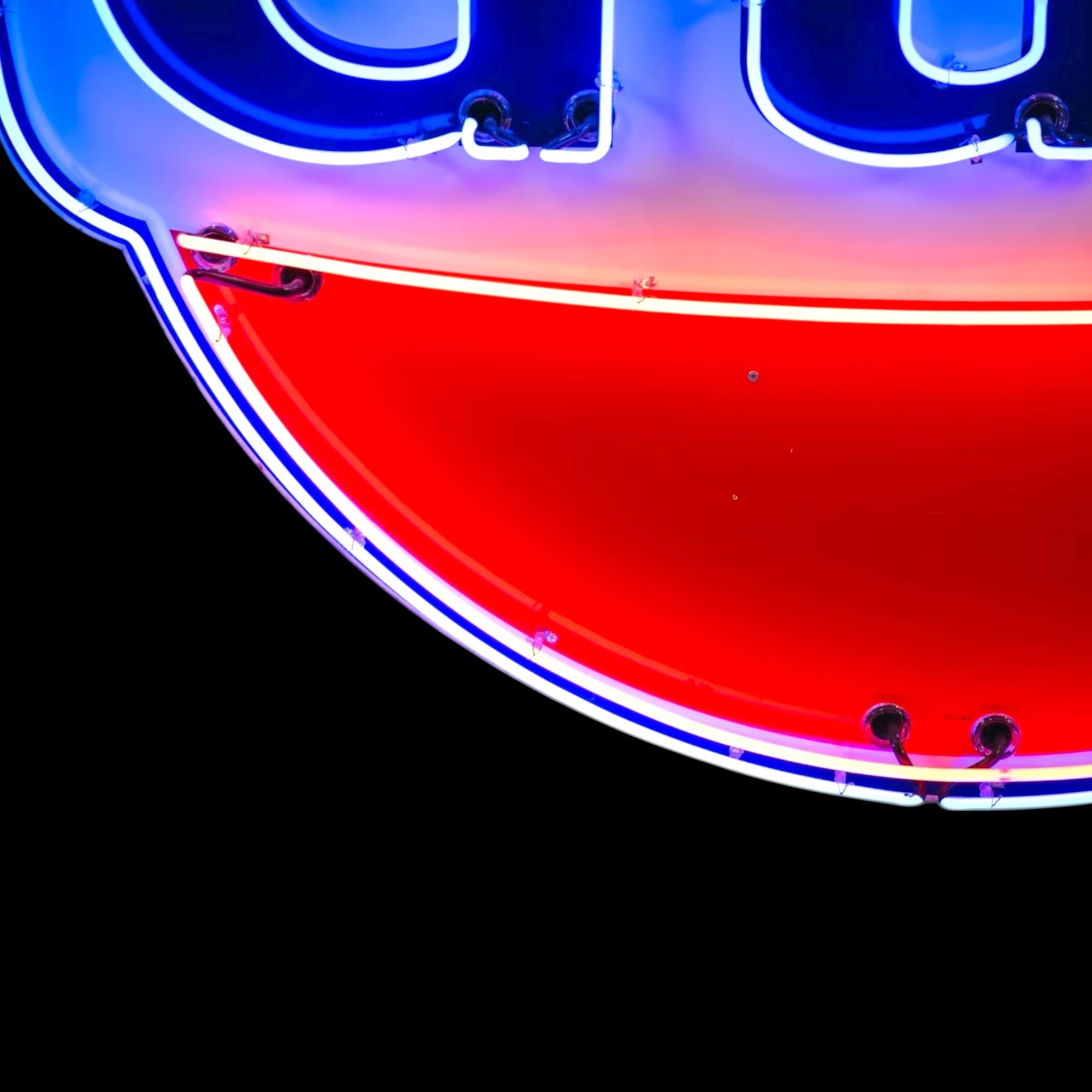 Gulf Racing Neon Sign with Dog Ears - Real Glass, Porcelain, Metal Can
