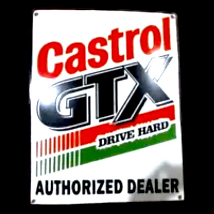 Castrol GTX Authorized Dealer Porcelain Enamel Vintage Metal Reproduction