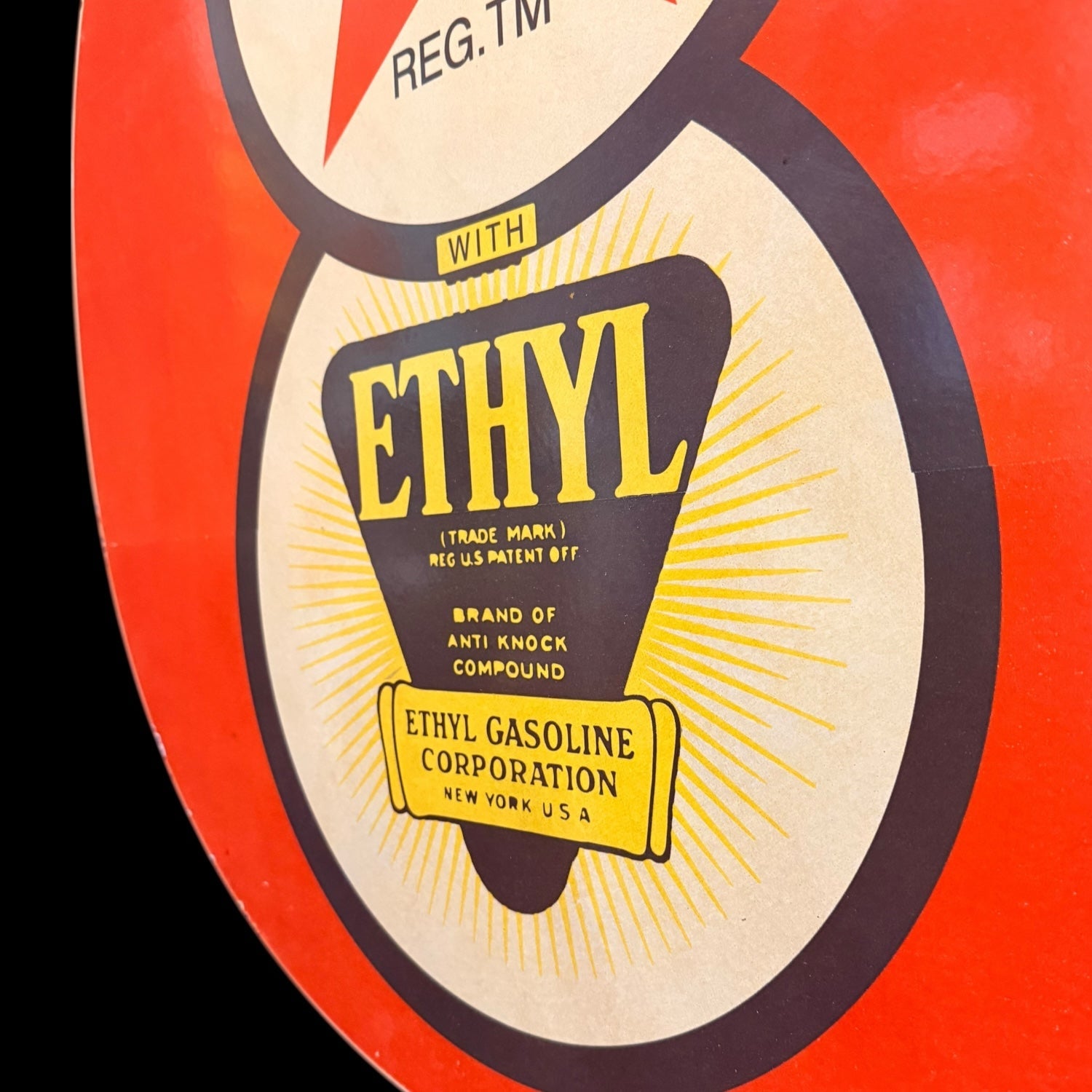 *Limited* Texaco Ethyl Double-Sided Large Porcelain Enamel on Steel (DS 30-Inch)