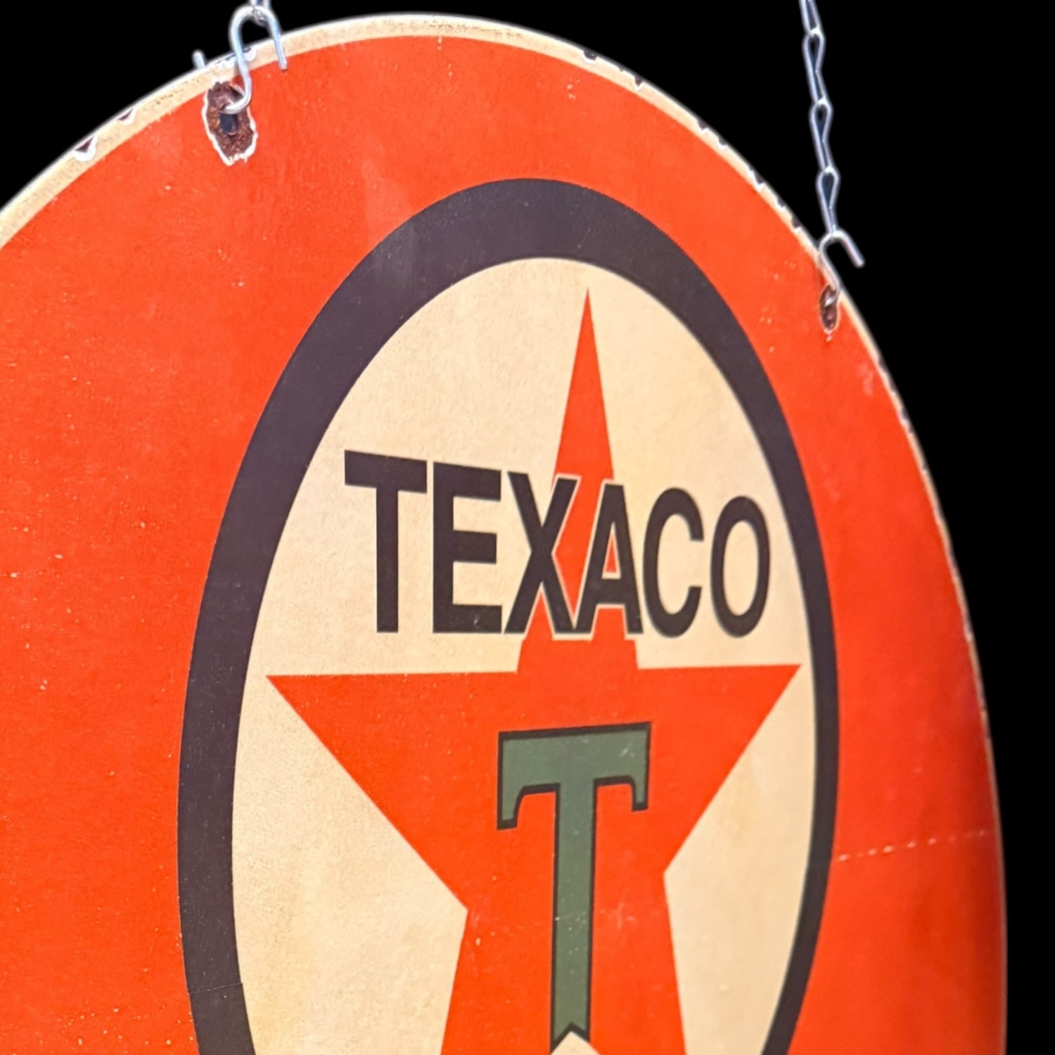 *Limited* Texaco Ethyl Double-Sided Large Porcelain Enamel on Steel (DS 30-Inch)
