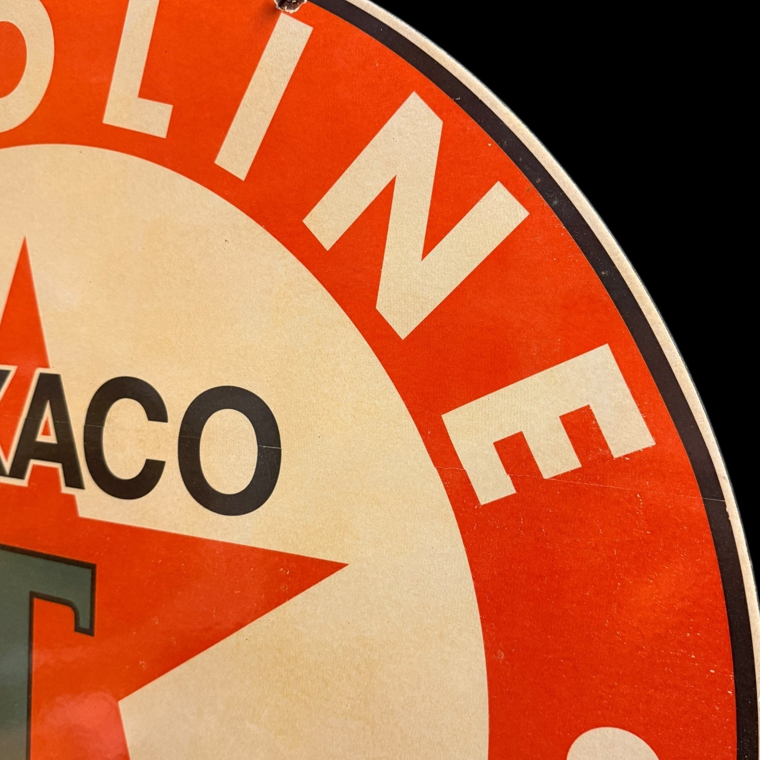 *Limited* Texaco Gasoline Double-Sided Large Porcelain Enamel on Steel (DS 30-Inch)