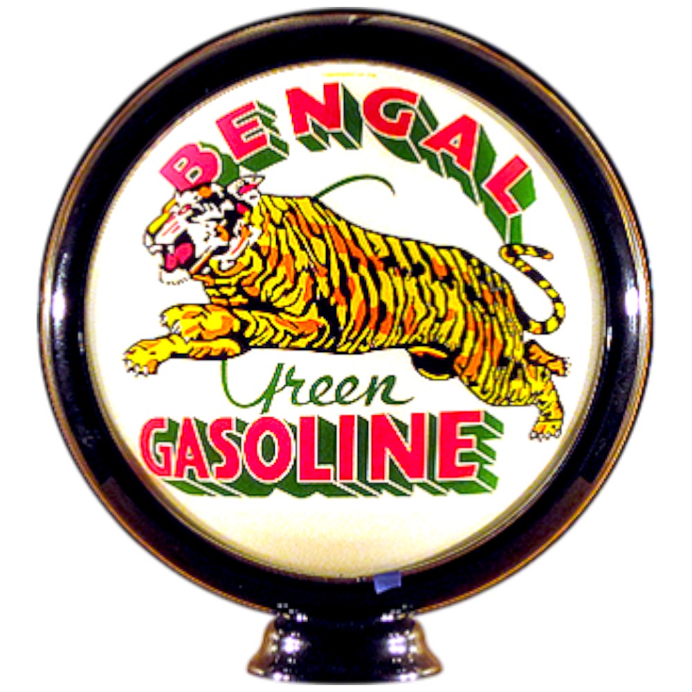 Green Bengal Gasoline Lighted Globe Gas Pump Topper